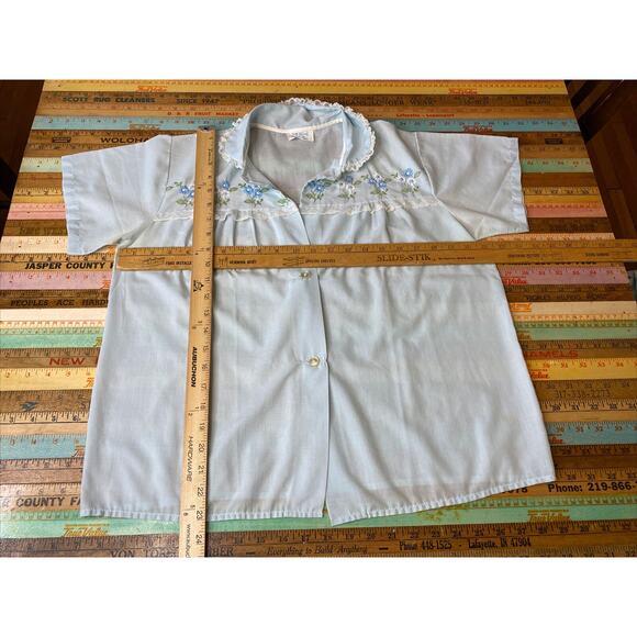 Vintage PHILMAID Two Piece PAJAMA SET SIZE 36 Embroidered M/ L Daisy Women’s - Picture 11 of 16